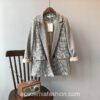 Academia Chic Vintage Double Breasted Plaid Blazer