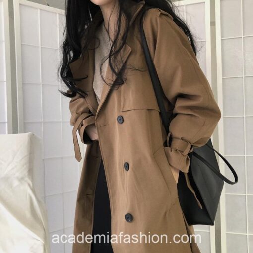 Classical Chic Academia Trench Coat