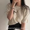 Dreamy Chic Light Short Sleeves Knitted Sweater