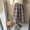 Light Academia Plaid Mori Cute Pleated Skirt